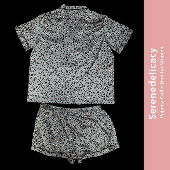 Serene Delicacy Tan Leopard Print‎ Pajama Set, Size XL, MSRP $25 - Picture 4 of 8